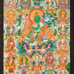 Green Tara Thangka - Sacred Tibetan Painting