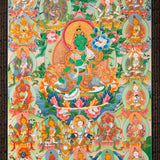 Green Tara Thangka - Sacred Tibetan Painting