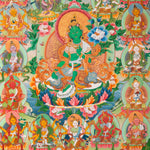 Green Tara Thangka - Sacred Tibetan Painting