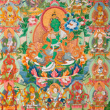 Green Tara Thangka - Sacred Tibetan Painting