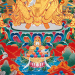 Maitreya Buddha Thangka - Sacred Tibetan Painting