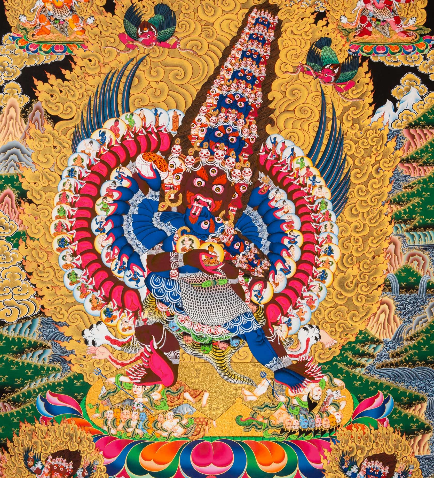 Heruka Deity Thangka – Sacred Handpainted Art