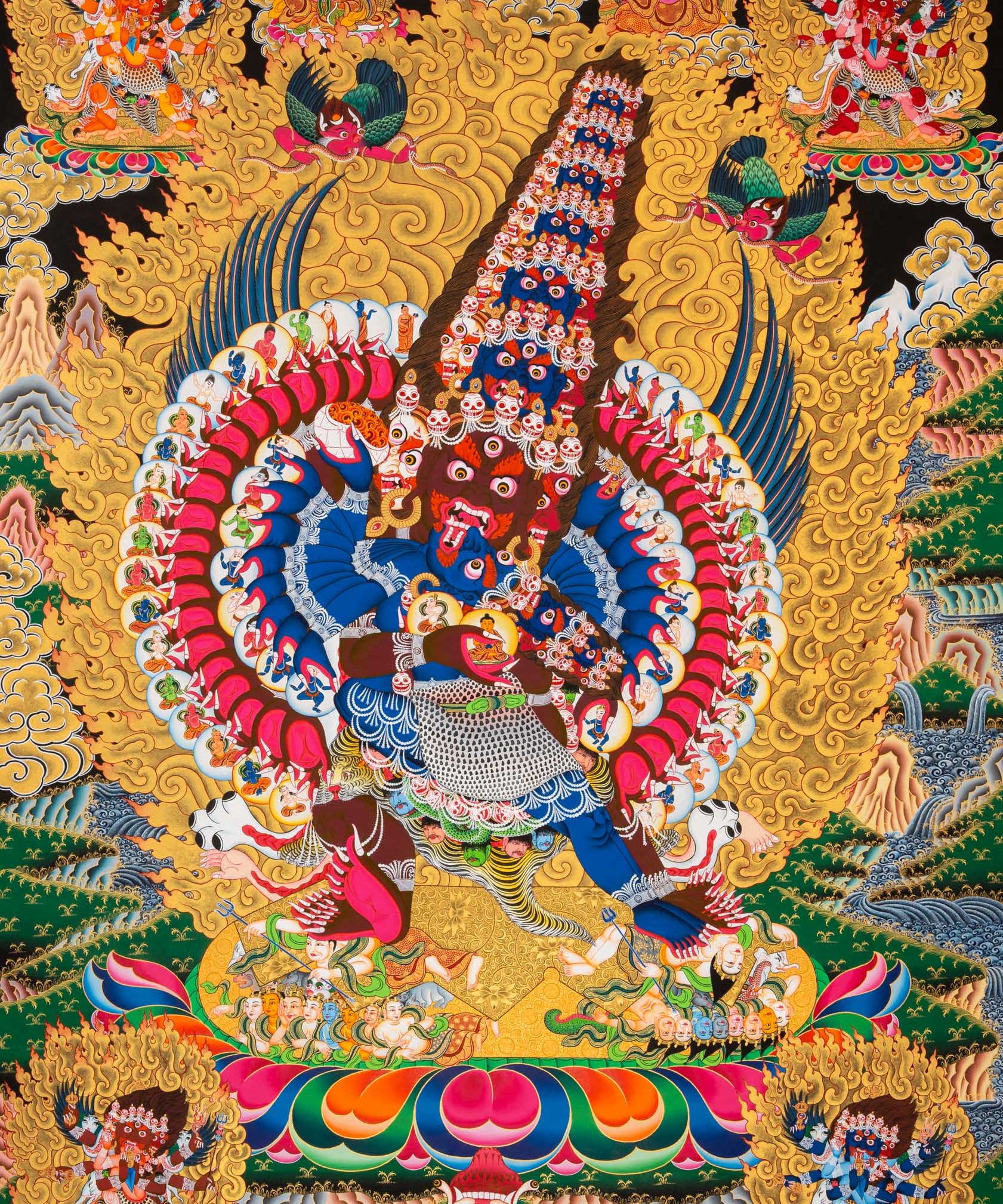 Heruka Deity Thangka – Sacred Handpainted Art
