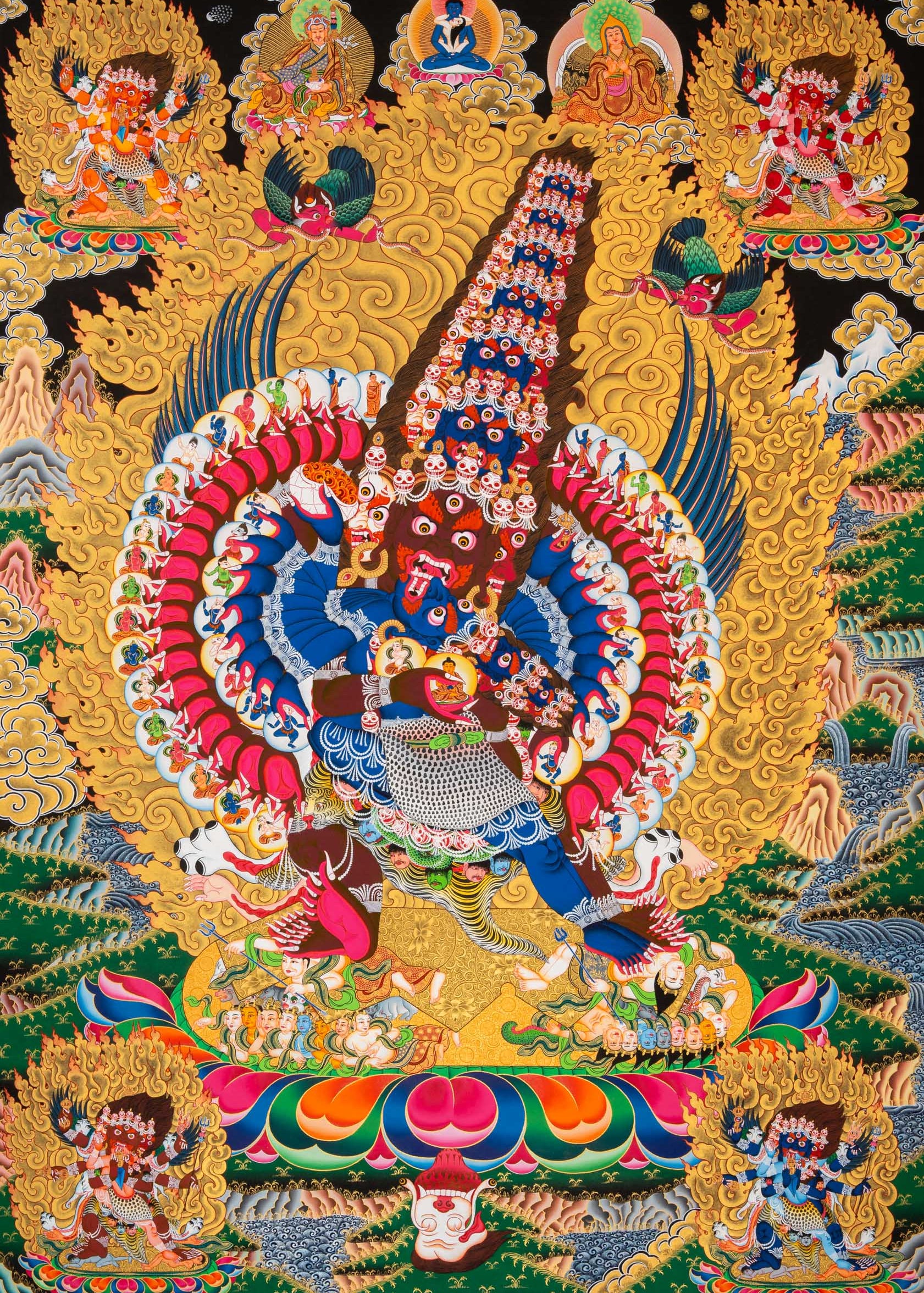 Heruka Deity Thangka – Sacred Handpainted Art