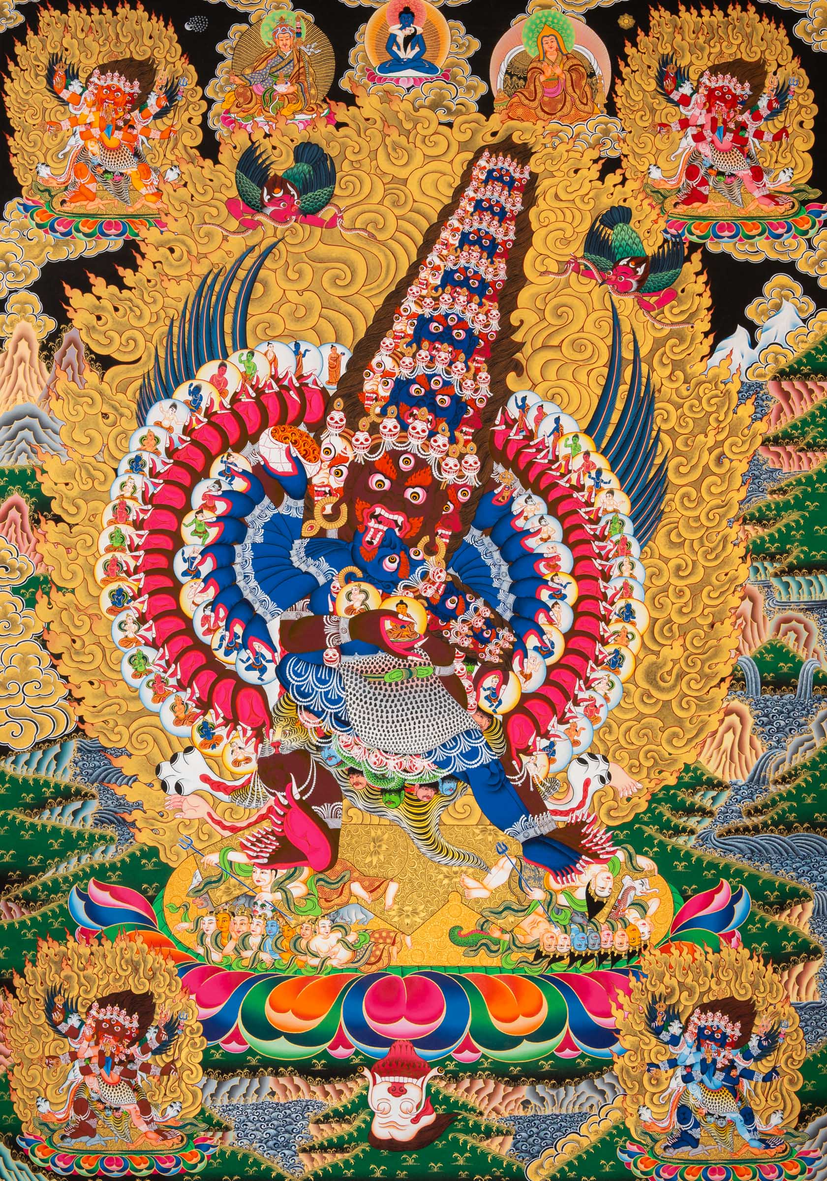 Heruka Deity Thangka – Sacred Handpainted Art
