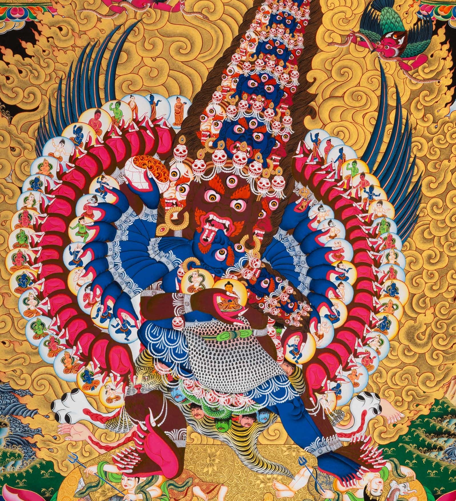 Heruka Deity Thangka – Sacred Handpainted Art