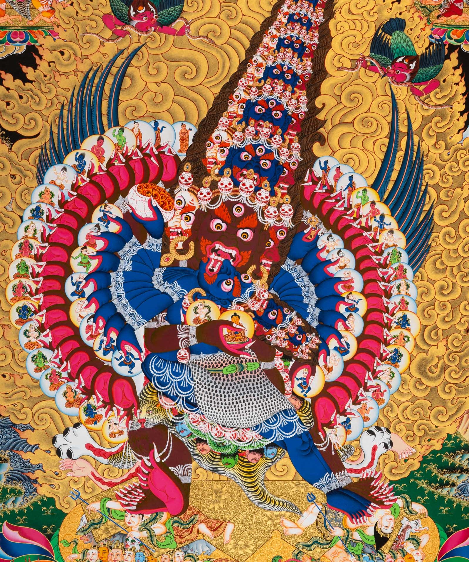 Heruka Deity Thangka – Sacred Handpainted Art