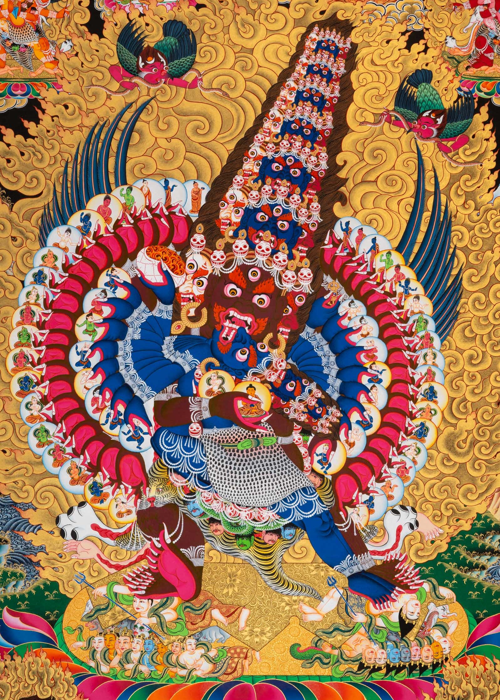 Heruka Deity Thangka – Sacred Handpainted Art