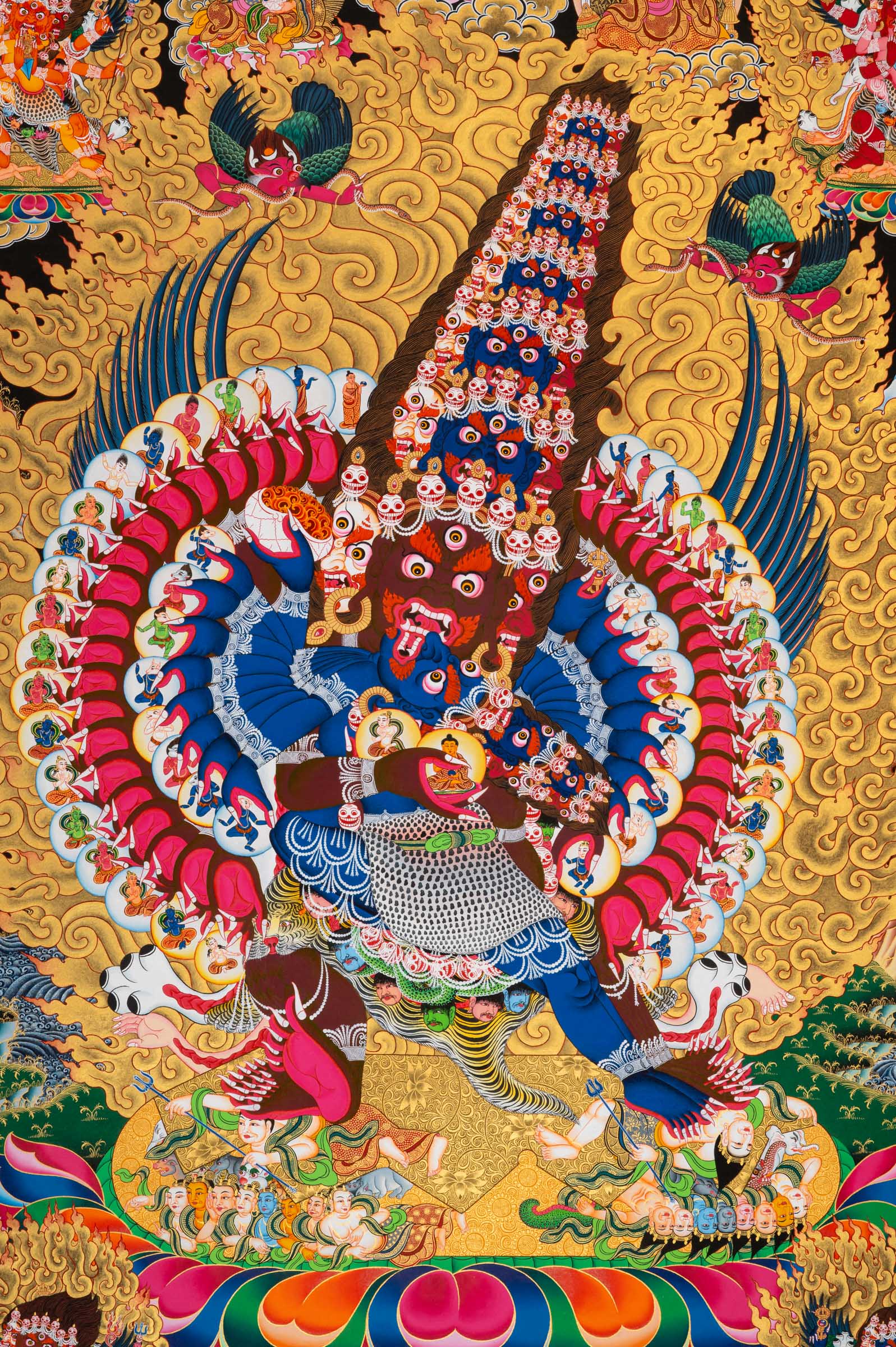 Heruka Deity Thangka – Sacred Handpainted Art