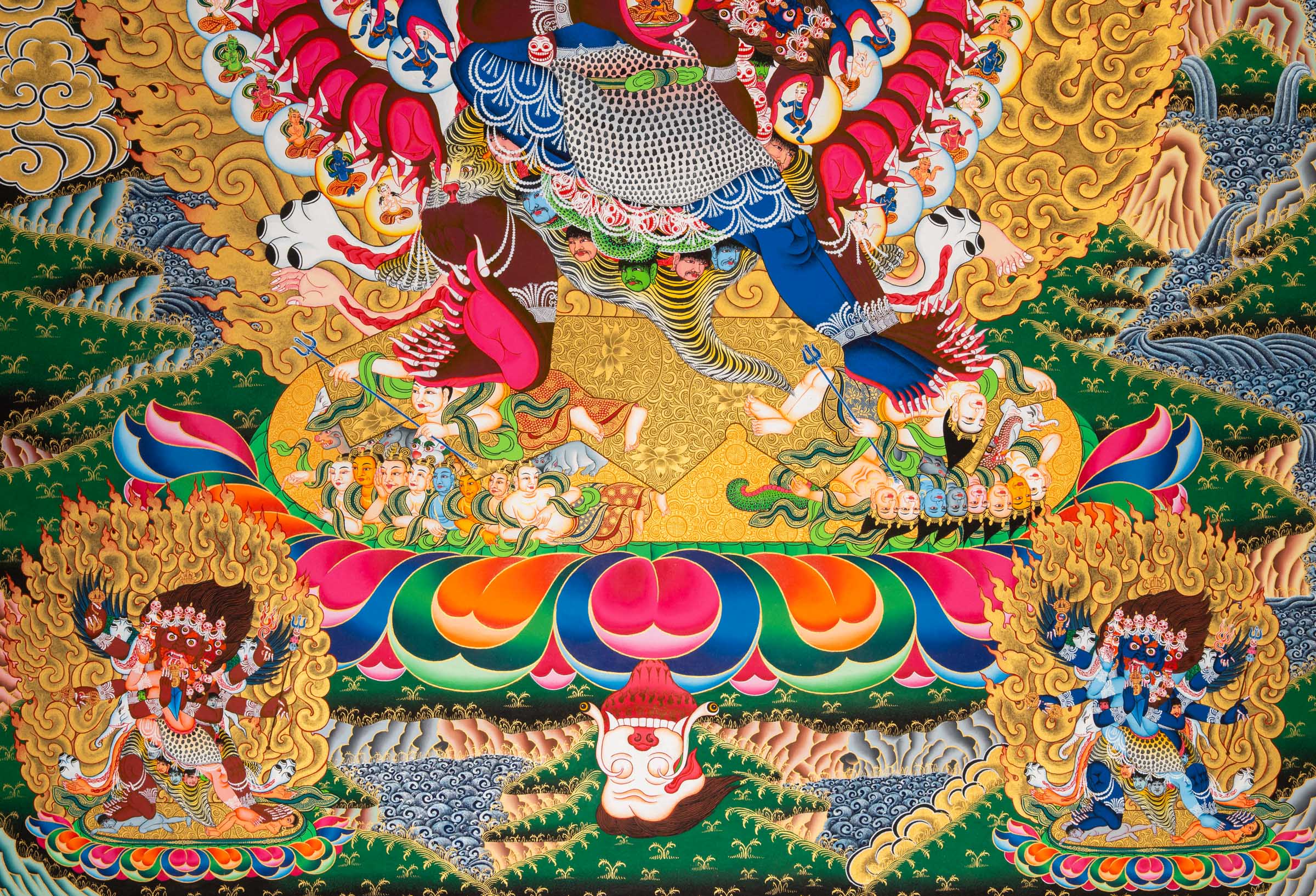 Heruka Deity Thangka – Sacred Handpainted Art