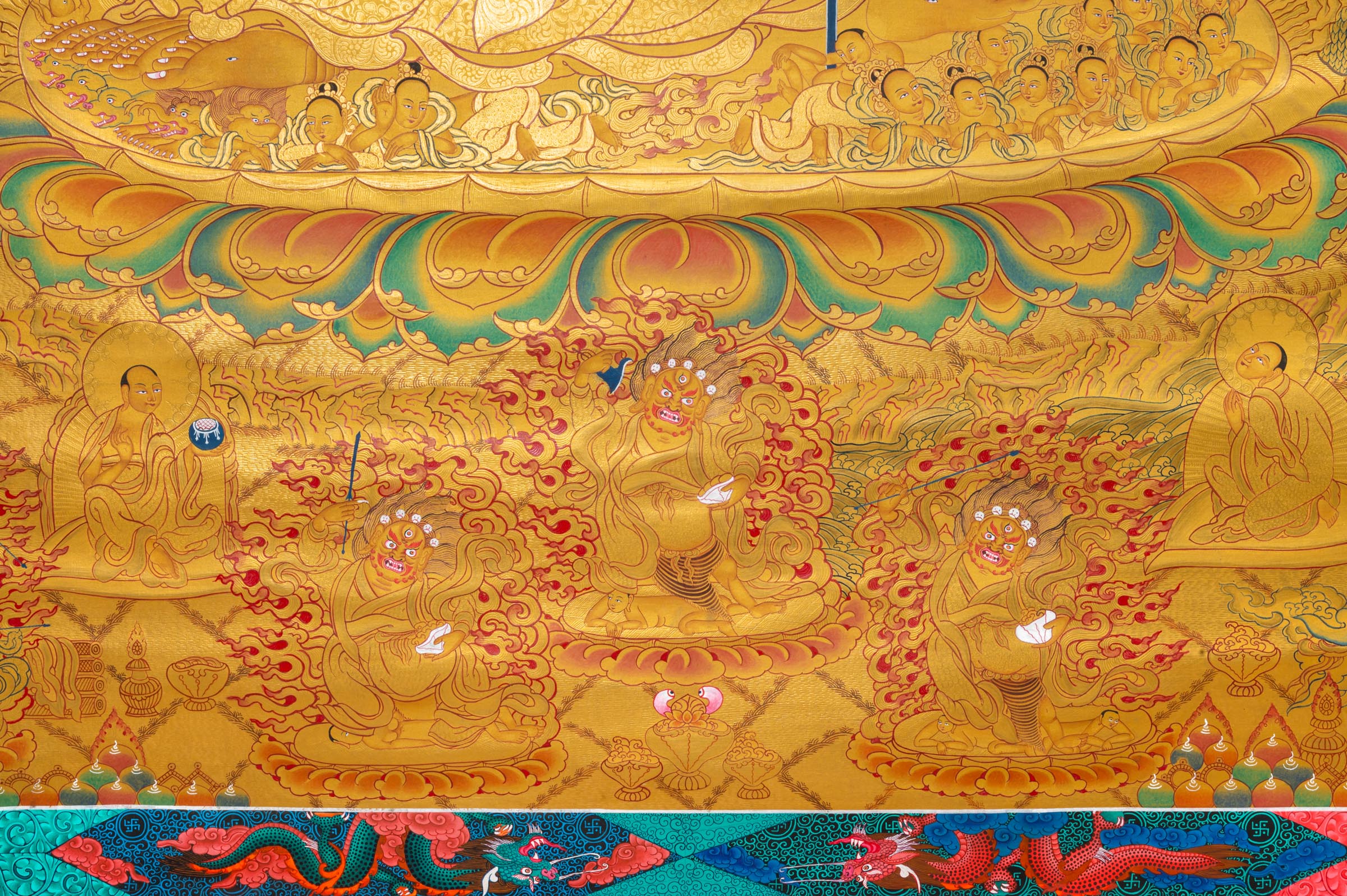 Dhukkar (Sitatapatra) Thangka - Handpainted Tibetan Art