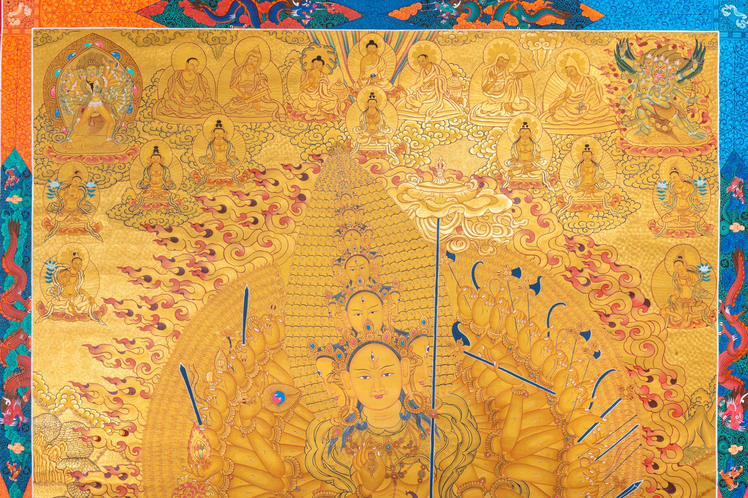 Dhukkar (Sitatapatra) Thangka - Handpainted Tibetan Art