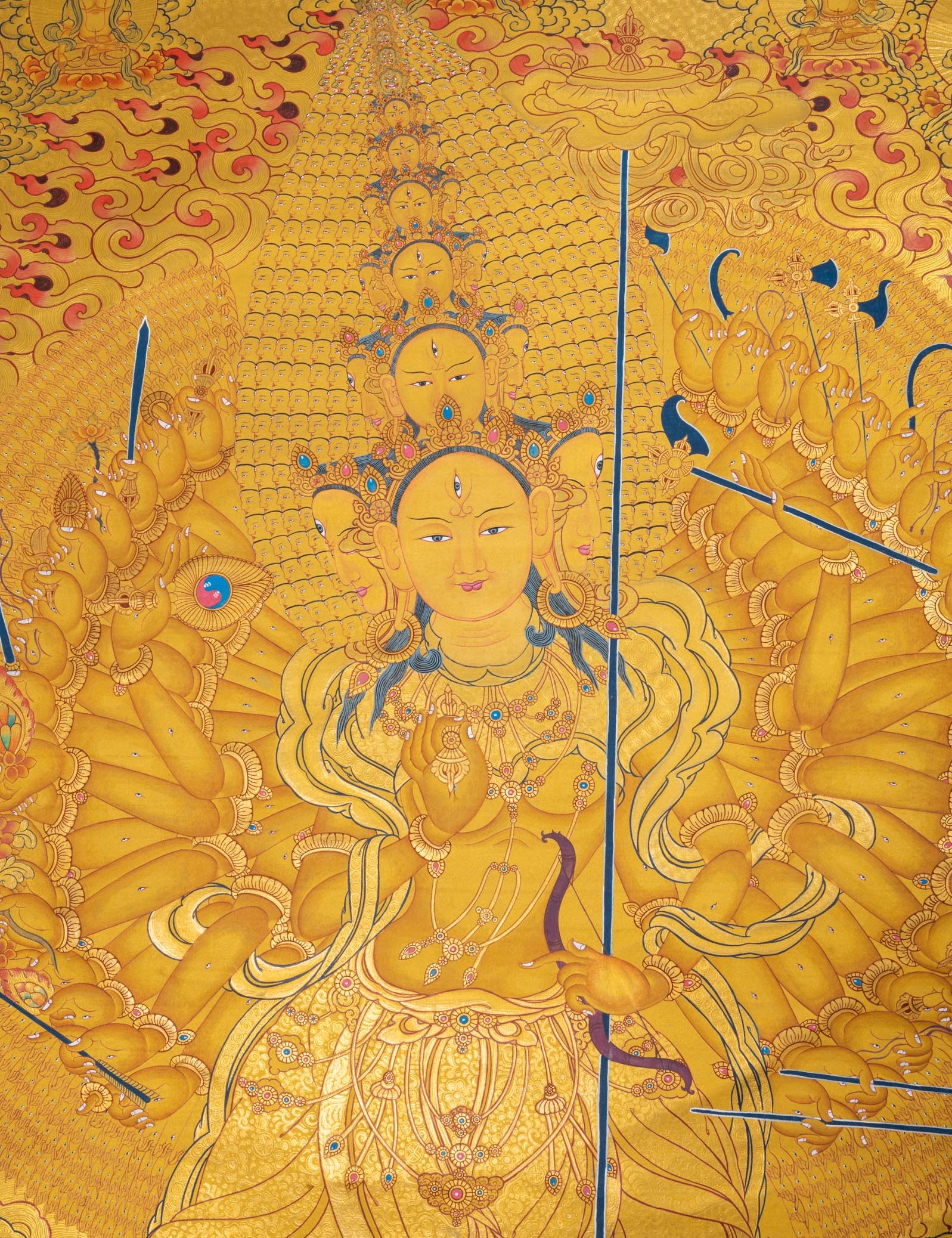 Dhukkar (Sitatapatra) Thangka - Handpainted Tibetan Art