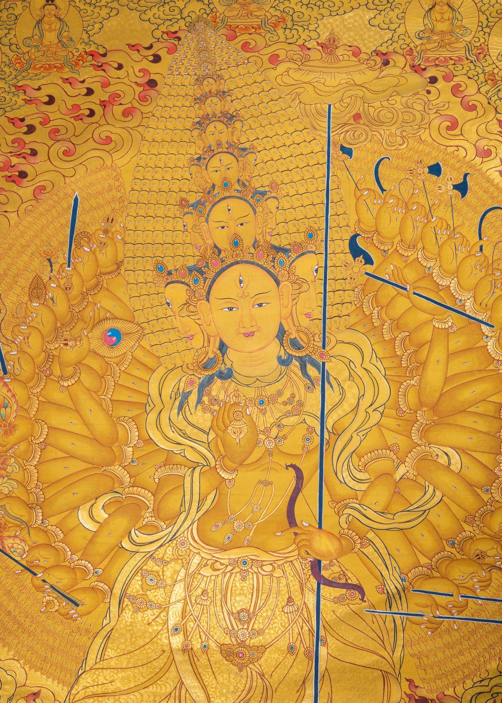 Dhukkar (Sitatapatra) Thangka - Handpainted Tibetan Art