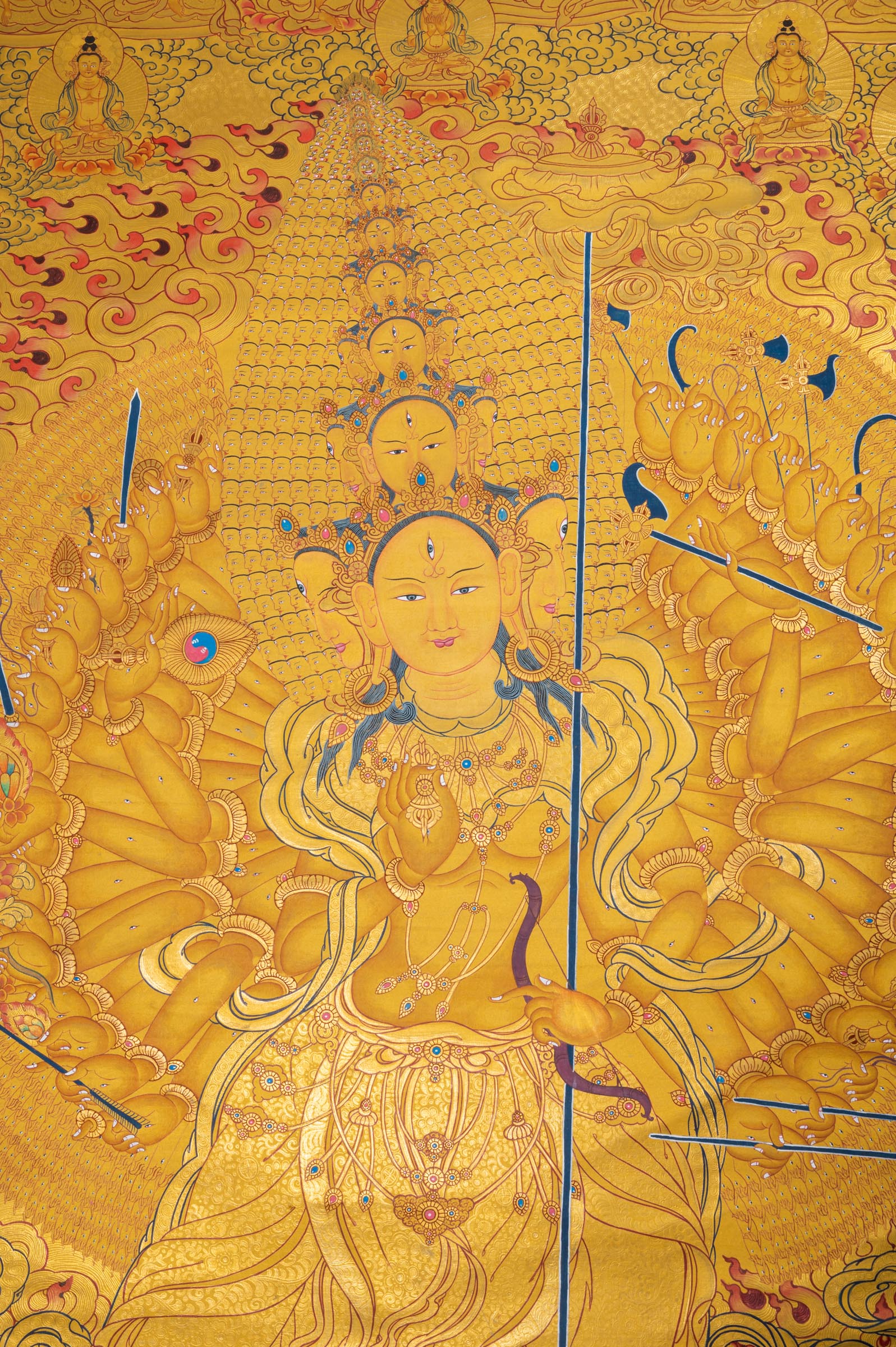 Dhukkar (Sitatapatra) Thangka - Handpainted Tibetan Art