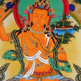 hand painted manjushri buddhist thangka for altar decor