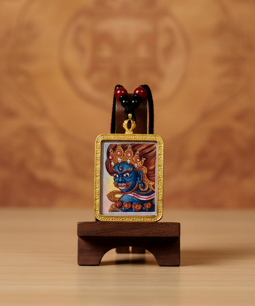 Mahakala protector deity thangka traditional Himalayan art