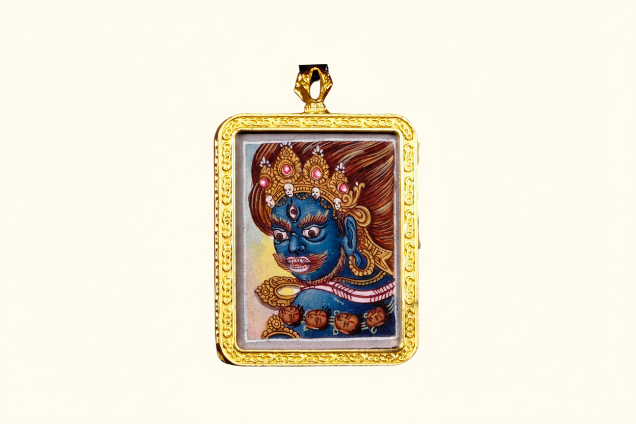 Mahakala protector deity thangka traditional Himalayan art