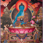 Medicine Buddha Thangka - Sacred Tibetan Art