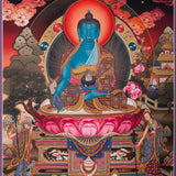 Medicine Buddha Thangka - Sacred Tibetan Art