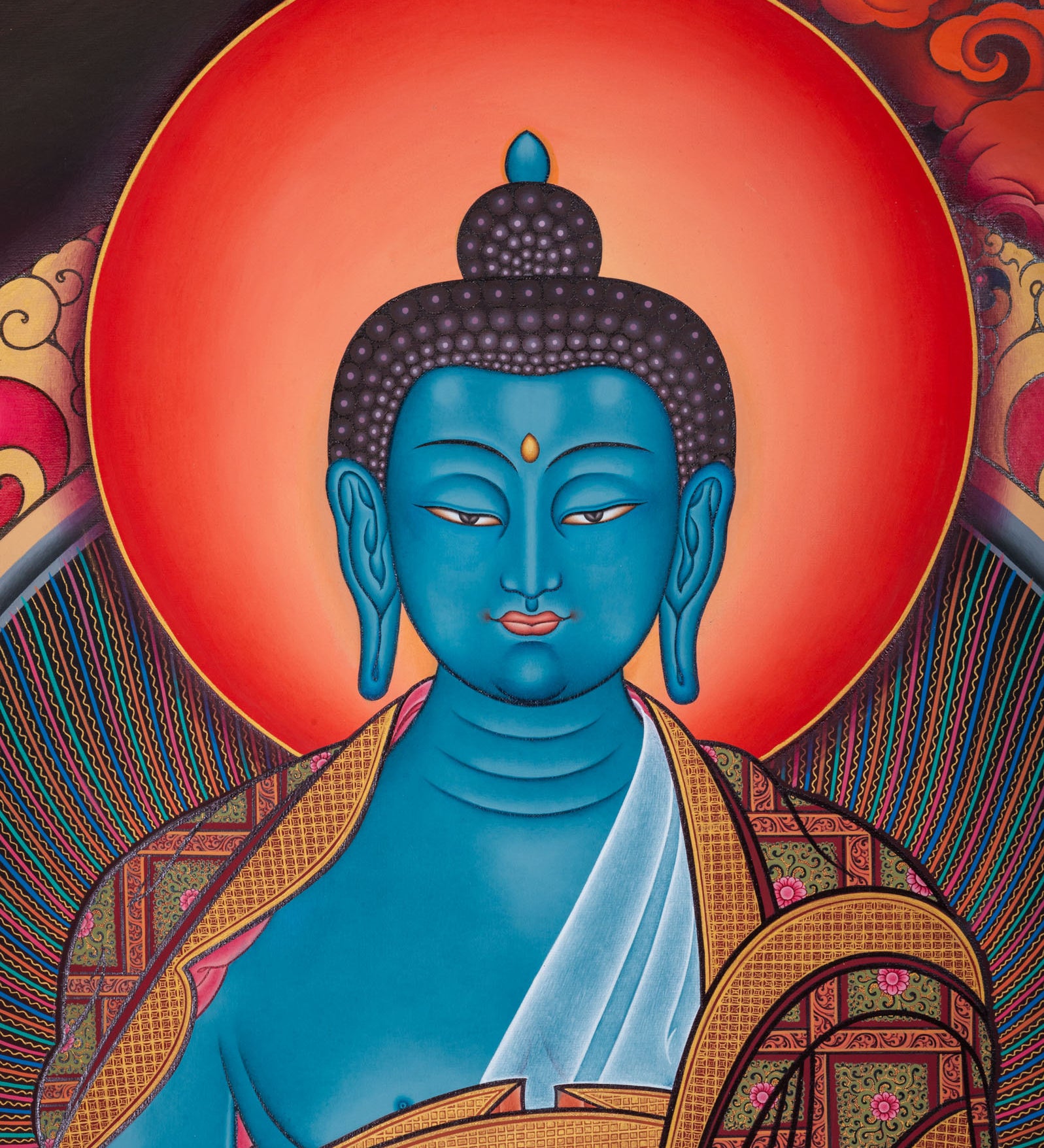 Medicine Buddha Thangka - Sacred Tibetan Art
