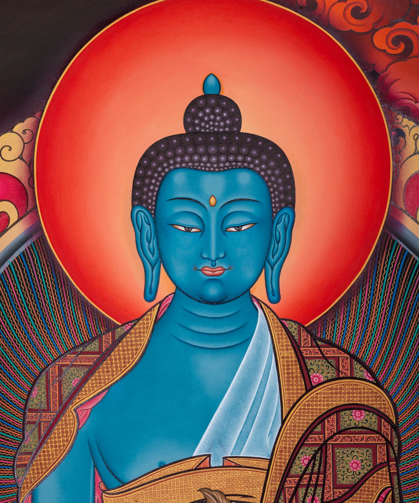 Medicine Buddha Thangka - Sacred Tibetan Art