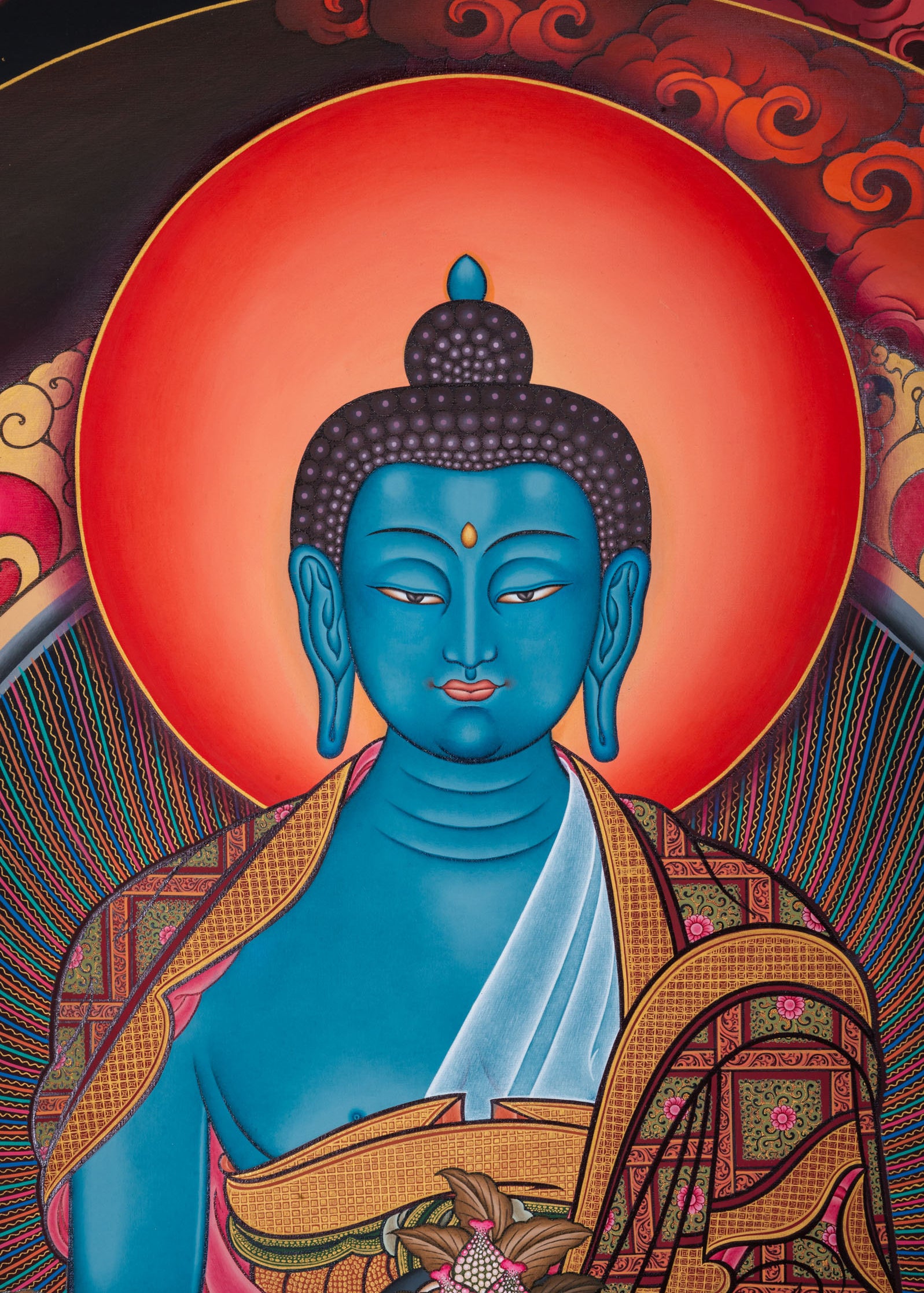 Medicine Buddha Thangka - Sacred Tibetan Art