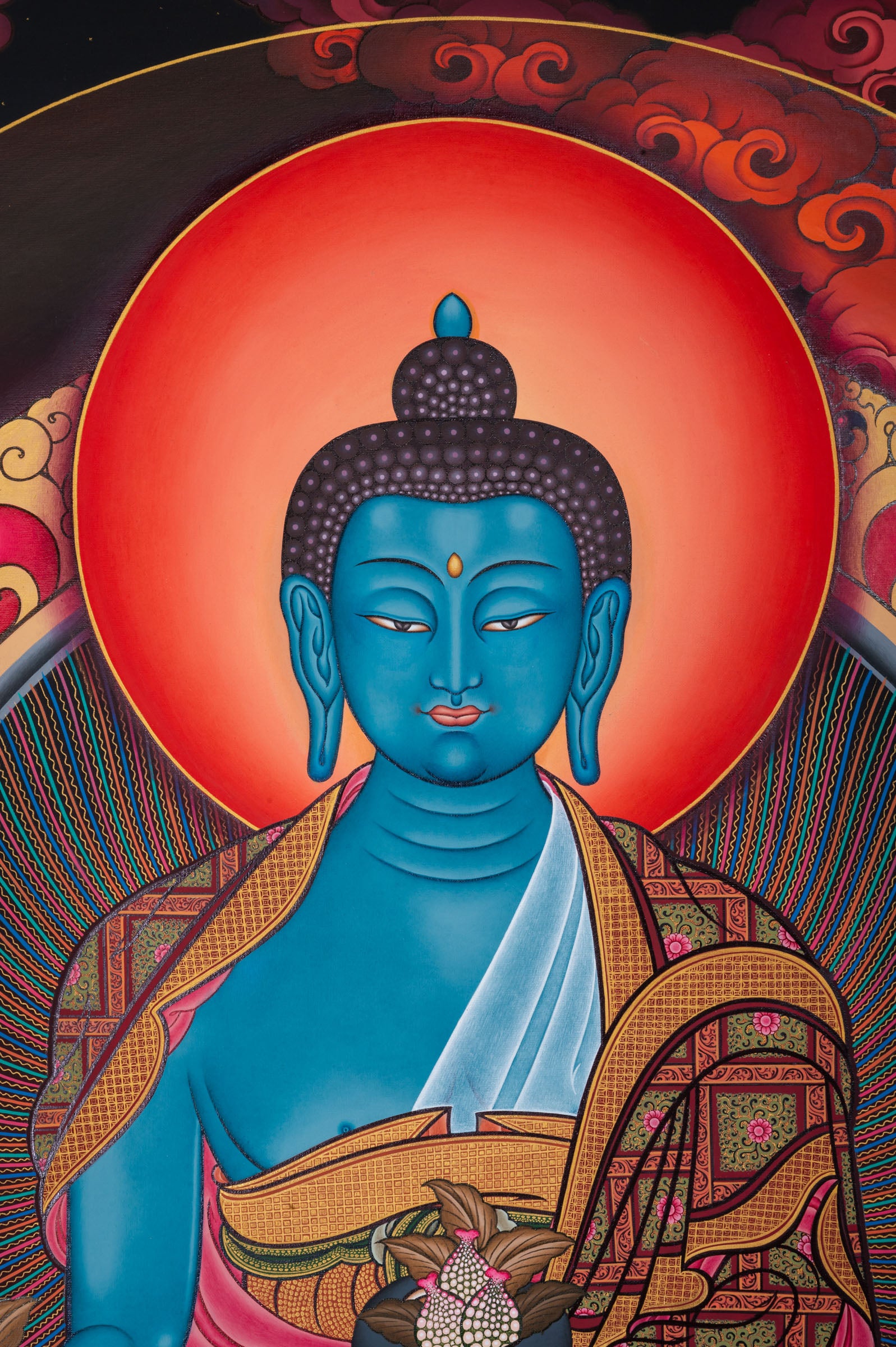 Medicine Buddha Thangka - Sacred Tibetan Art