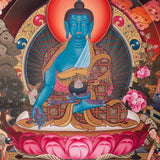 Medicine Buddha Thangka - Sacred Tibetan Art