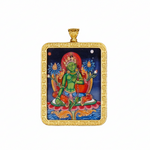 Green Tara compassion deity thangka traditional Himalayan art
