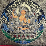 Deity Round Mandala Thangka for wall hanging decor.