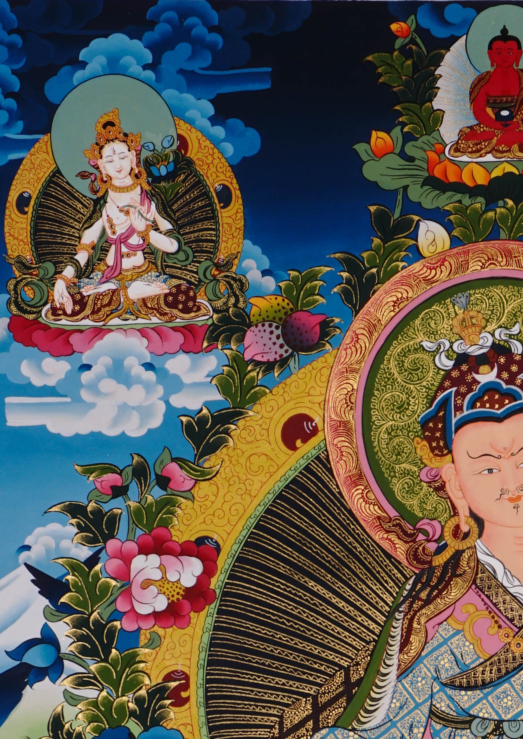 guru rinpoche thangka painting handmade in nepal