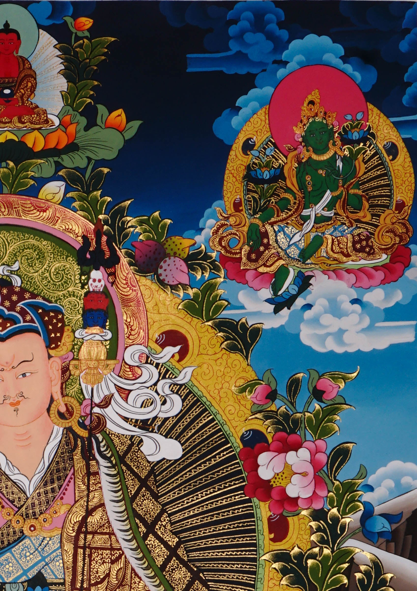 guru rinpoche thangka painting handmade in nepal