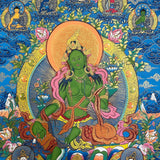 Green Tara Thangka - Tibetan Painting 