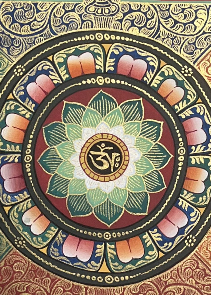 Round Mandala Thangka - Tibetan Painting
