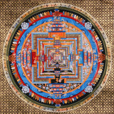  Kalachakra Mandala Thangka Buddhist Wheel of Time artwork 