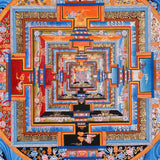  Kalachakra Mandala Thangka Buddhist Wheel of Time artwork 