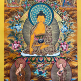 Shakyamuni Buddha Thangka - Handpainted Art