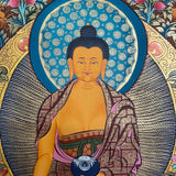 Shakyamuni Buddha Thangka - Handpainted Art