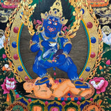 Black Zambala Thangka Painting 