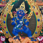 Black Zambala Thangka Painting 