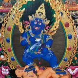 Black Zambala Thangka Painting 