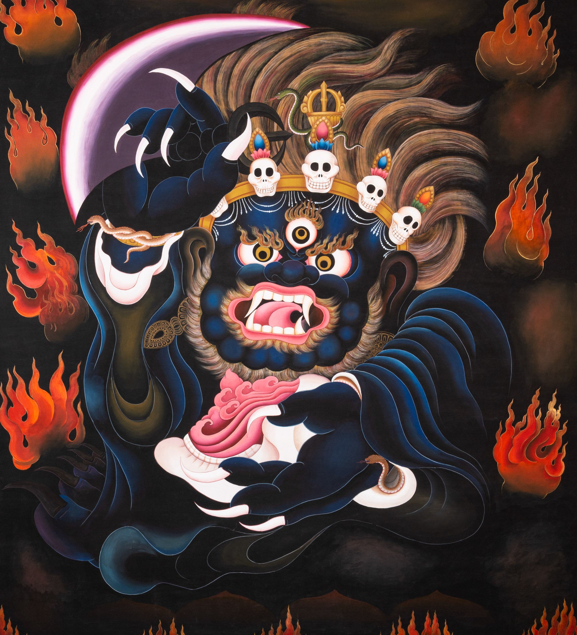 Mahakala Thangka - Tibetan Art for decor