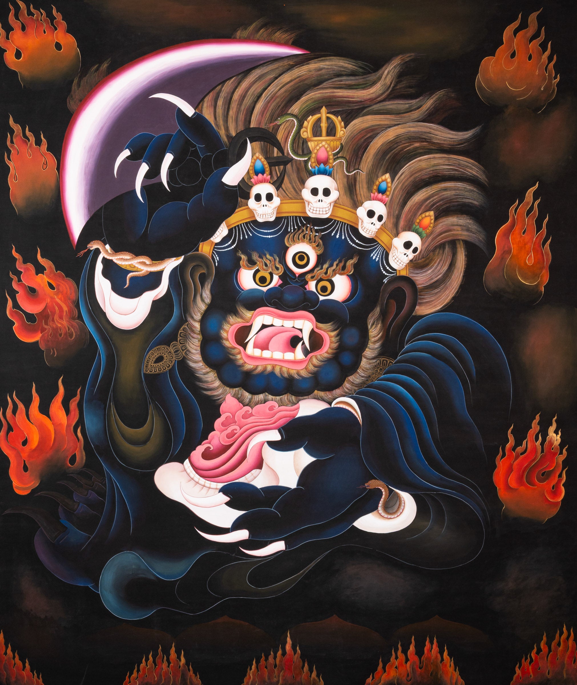 Mahakala Thangka - Tibetan Art for decor