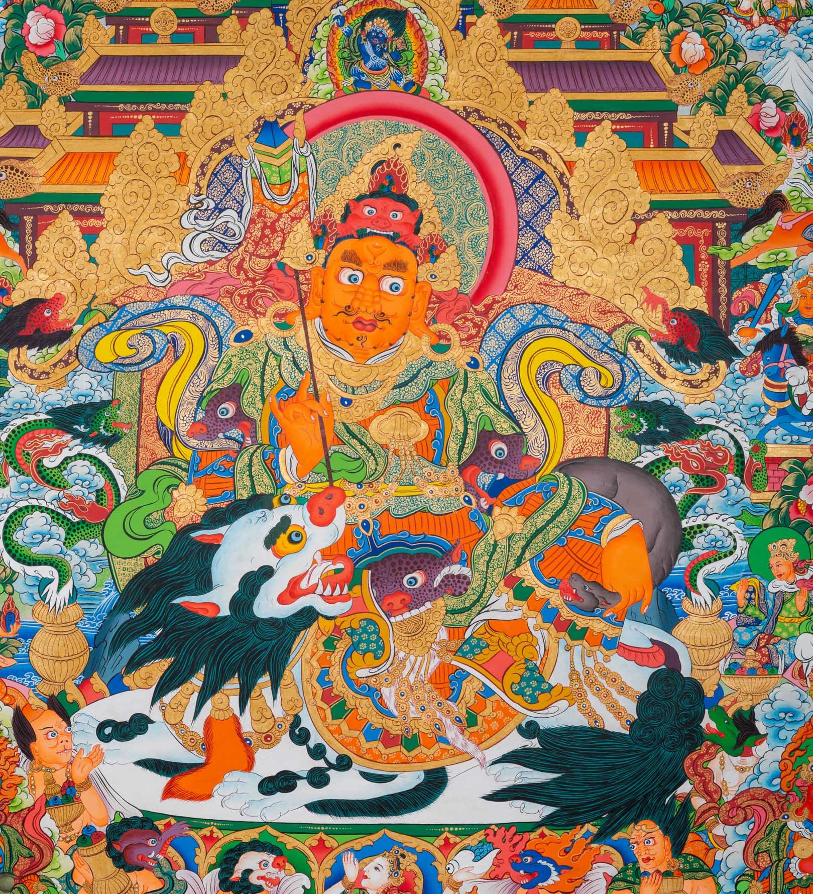 Singha Zambala Master Thangka Painting