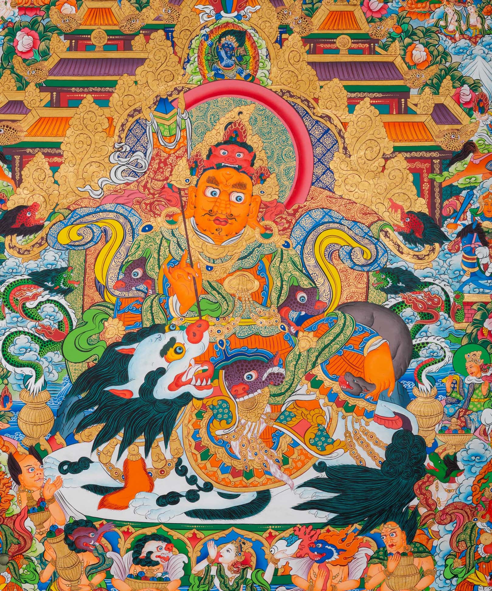 Singha Zambala Master Thangka Painting