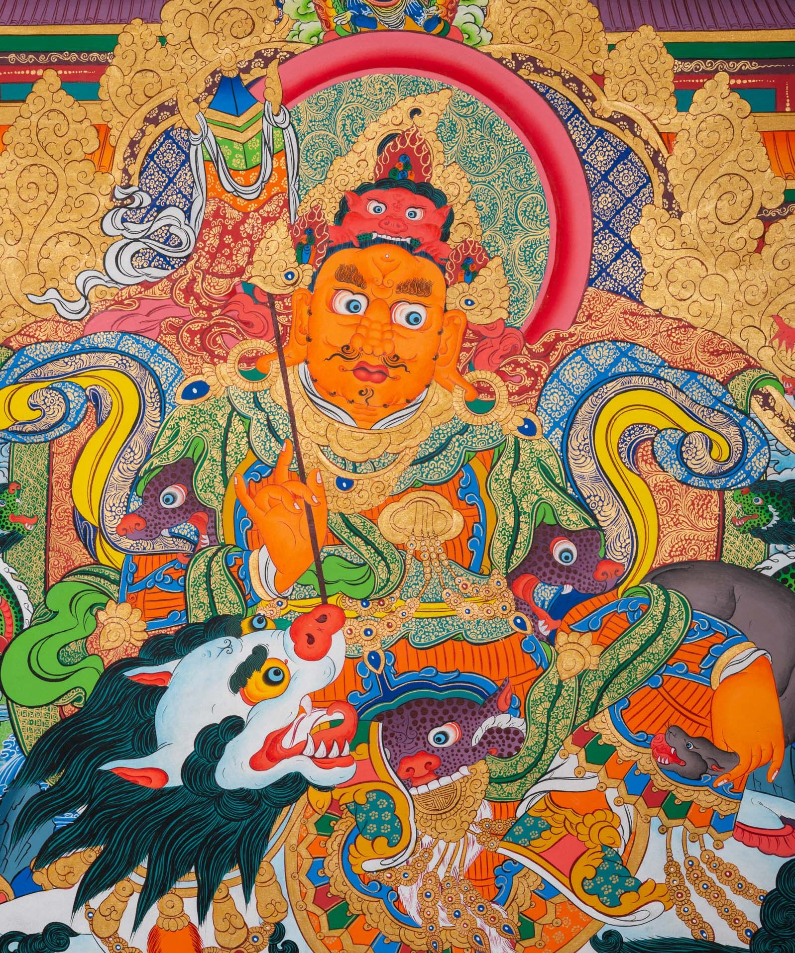 Singha Zambala Master Thangka Painting