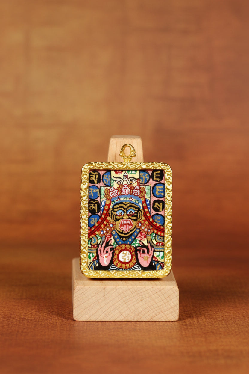 Zhaji Lhamo Ghau thangka Tibetan protector deity painting