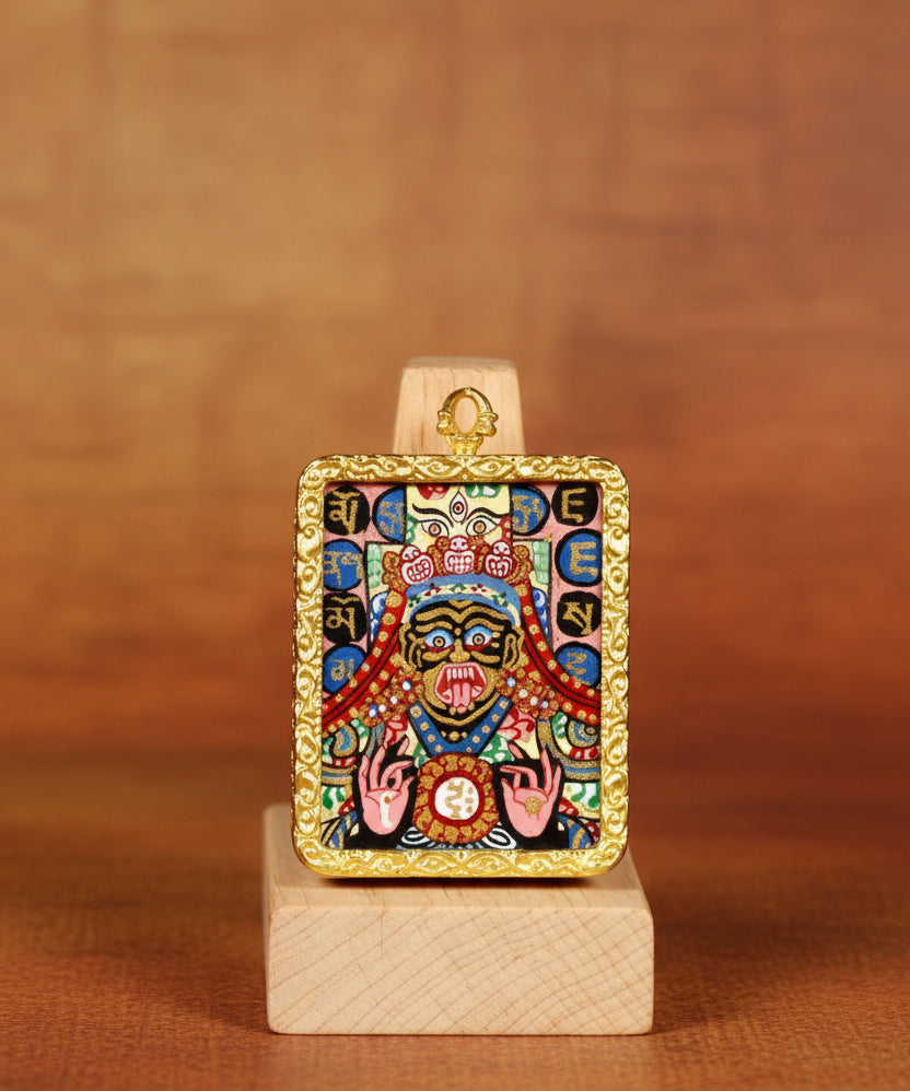 Zhaji Lhamo Ghau thangka Tibetan protector deity painting