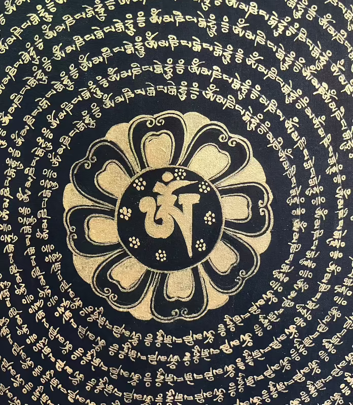 Mantra Mandala Thangka - Handpainted art